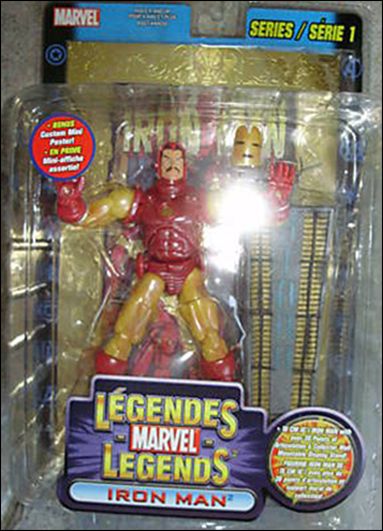 Marvel Legends (Series 1) figure 3-B Iron Man (Red & Yellow Armor) (Canada)