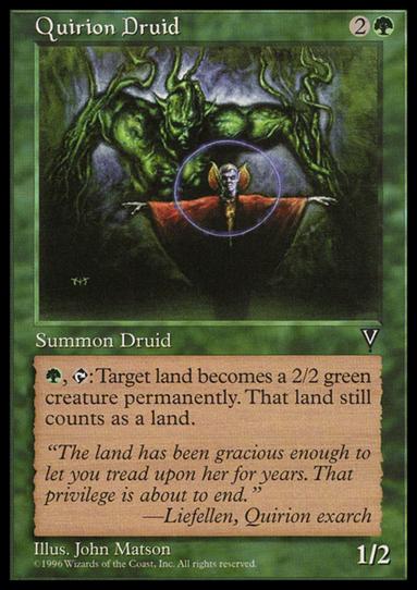 Magic the Gathering: Visions (Base Set) card 116 Quirion Druid