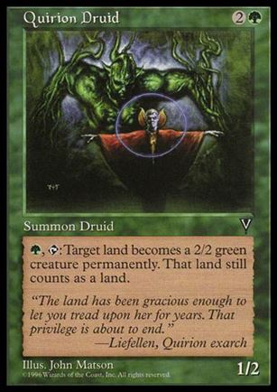 Magic the Gathering: Visions (Base Set) card 116 Quirion Druid