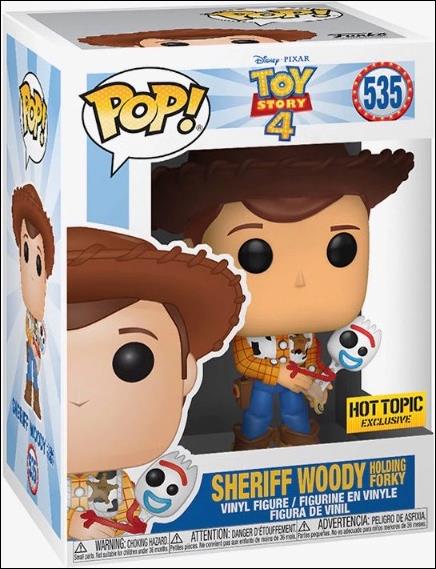 POP! Disney figure 535 Sheriff Woody Holding Forky Hot Topic Exclusive
