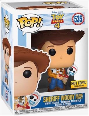 POP! Disney figure 535 Sheriff Woody Holding Forky Hot Topic Exclusive