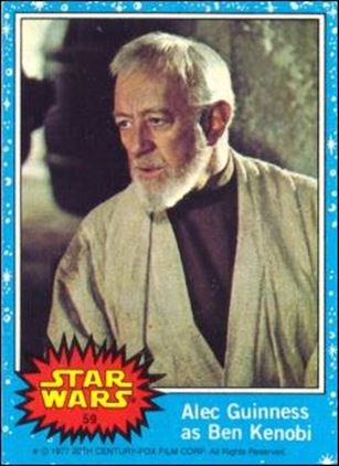 Star Wars: Series 1 (Base Set) card 59 Alec Guinness as Ben Kenobi