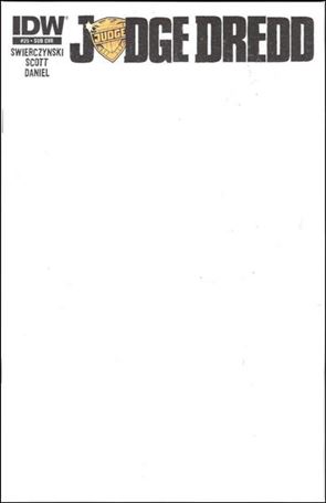 Judge Dredd (2012) issue 25-B Blank/Sketch Subscription Cover