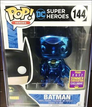 POP! Heroes figure 144-C Batman (Blue Chrome) Summer Convention Exclusive