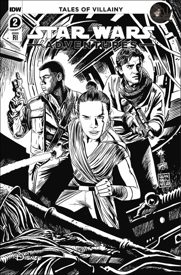 Star Wars Adventures (2020) issue 2-C Francesco Francavilla 1:10 Black & White Cover
