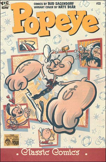 Classic Popeye issue 33-B Nate Bear 1:10 Cover