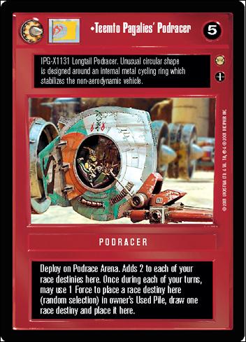 Star Wars: Tatooine Limited (Base Set) card 48 Teemto Pagalies' Podracer
