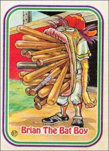 Awsome! All-Stars (Base Set) card 87-B Brian The Bat Boy / Puzzle Back