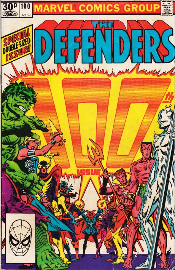 Defenders (1972) issue 100-B UK Price Cover