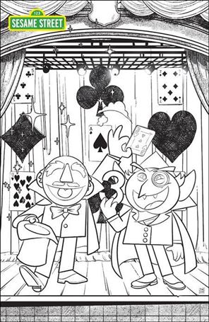Sesame Street (2024) issue 4-C Sean Dove B&W Coloring Book Cover