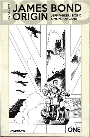 James Bond: Origin issue 1-K Bob Q 1:40 Black & White Cover