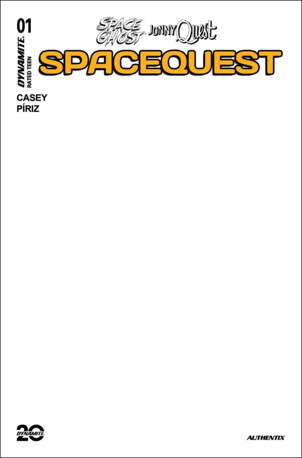 Space Ghost / Jonny Quest: Space Quest issue 1-H Authentix Blank/Sketch Cover