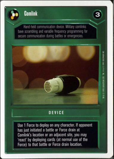 Star Wars: Premiere Unlimited (Base Set) card 39 Comlink