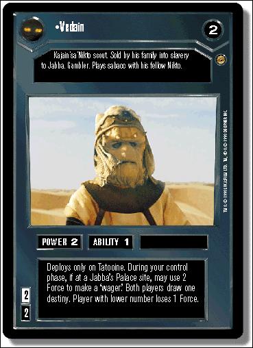 Star Wars: Jabba's Palace Limited (Base Set) card 35 Vedain