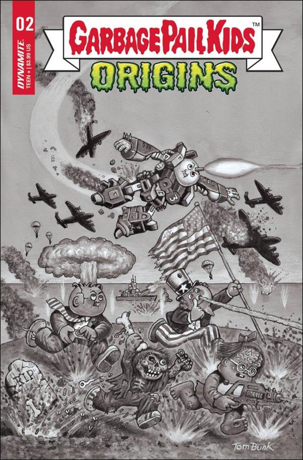 Garbage Pail Kids: Origins issue 2-G Tom Bunk 1:20 B&W Cover