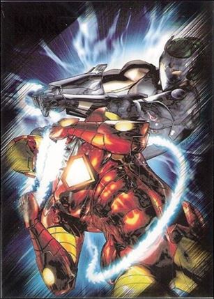 Marvel Heroes and Villains (Base Set) card 17 Iron Man vs Whiplash