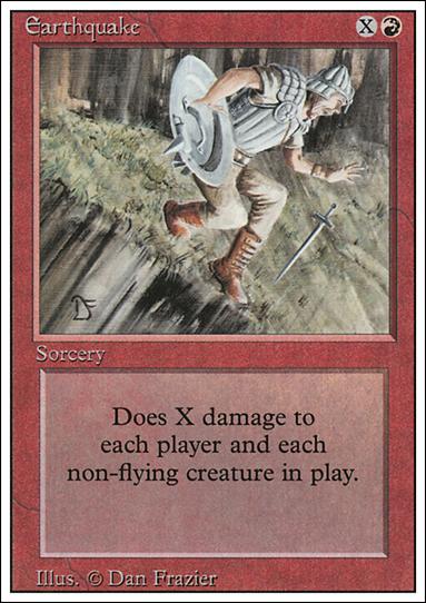 Magic the Gathering: Revised (Base Set) card 148 Earthquake