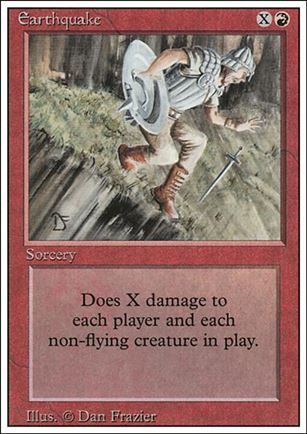 Magic the Gathering: Revised (Base Set) card 148 Earthquake
