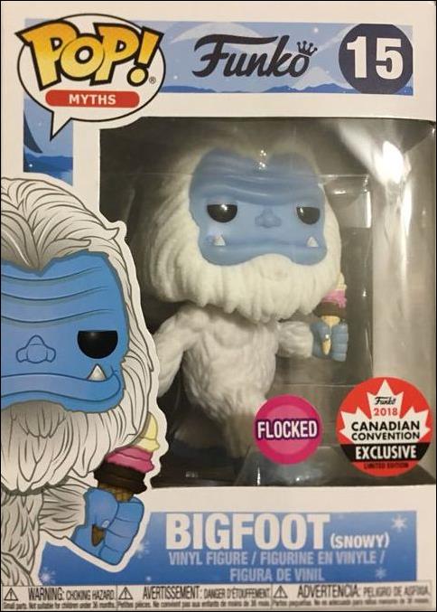 POP! Myths figure 15-B Bigfoot (Snowy) (Flocked) Canadian Convention