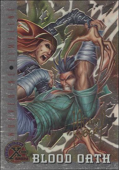 1996 Fleer Ultra X-Men All Chromium (Gold Signature Parallel Base Set) card 87 Blood Oath
