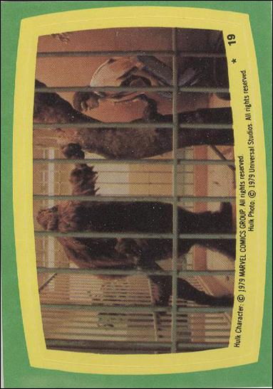 Incredible Hulk (Sticker Subset) card 19 card # 40