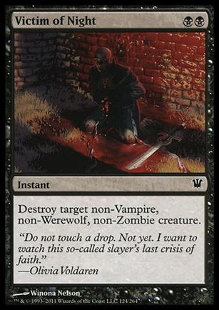 Magic the Gathering: Innistrad (Base Set) card 124 Victim of Night