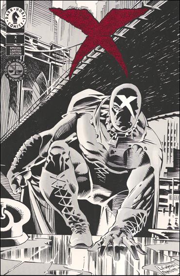 X (1994) issue 1-B Holofoil Logo Black and White Cardstock Cover