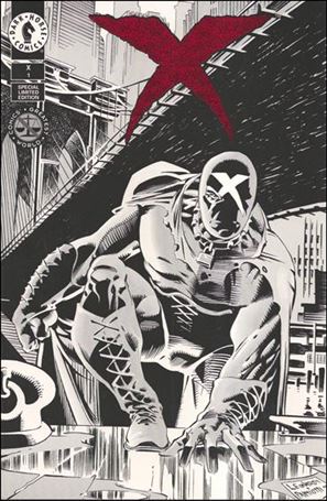 X (1994) issue 1-B Holofoil Logo Black and White Cardstock Cover