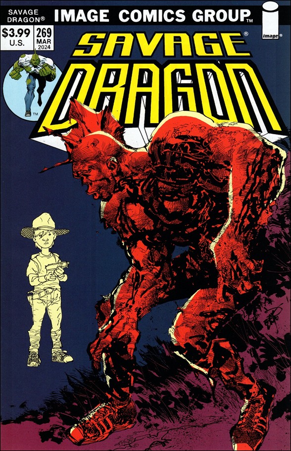 Savage Dragon (1993) issue 269-D Erik Larsen Walking Dead Retro Trade Dress Cover