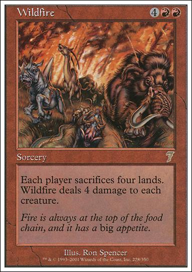 Magic the Gathering: 7th Edition (Base Set) card 228 Wildfire
