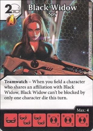 Marvel Dice Masters Age of Ultron  card 2 Black Widow: Spy