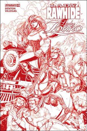Lady Rawhide/Lady Zorro issue 3-C Blood Red Cover 1/50