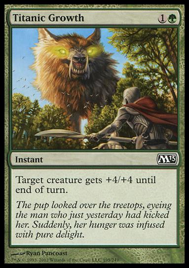 Magic the Gathering: 2013 Core Set (Base Set) card 195 Titanic Growth