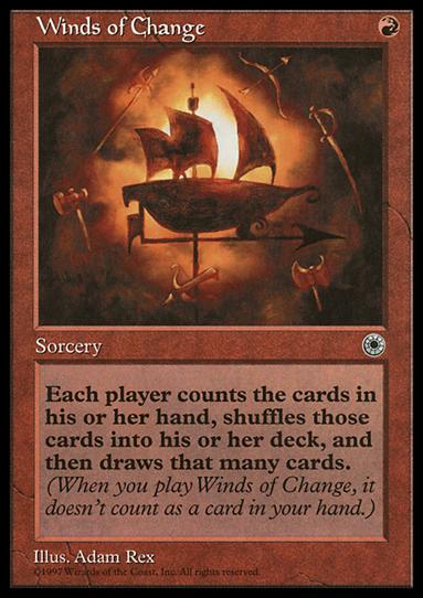 Magic the Gathering: Portal (Base Set) card 156 Winds of Change