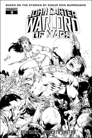 John Carter: Warlord of Mars (2014) issue 6-F Ed Benes 1:15 Black & White Cover