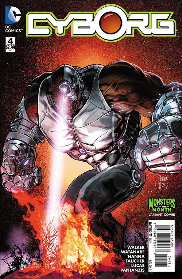 Cyborg (2015) issue 4-B Mikel Janin Monsters of the Month Cover