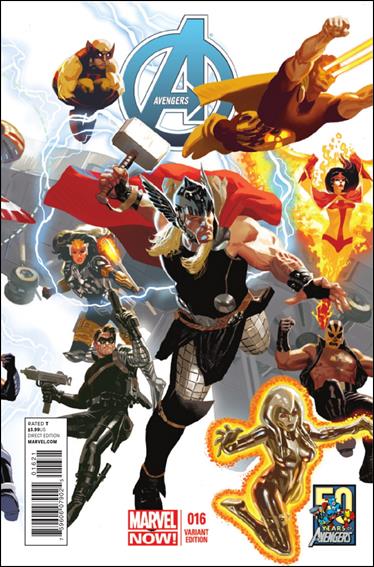 Avengers (2013) issue 16-B Daniel Acuna "Avengers 50th Anniversary" Cover