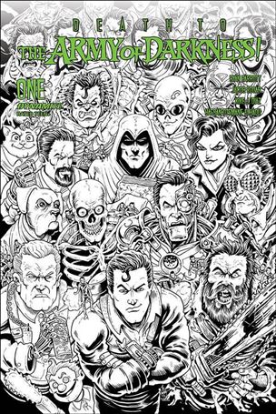 Death to the Army of Darkness issue 1-F Ken Haeser 1:7 Black and White Homage Cover