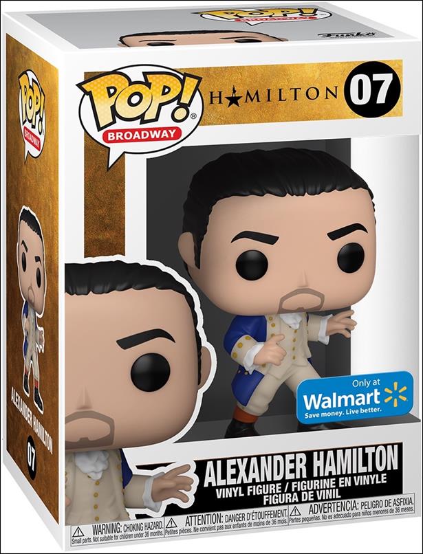 POP! Broadway figure 7 Alexander Hamilton (Blue Coat) Walmart Exclusive