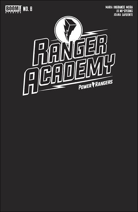 Ranger Academy issue 8-B Black Blank Sketch Cover