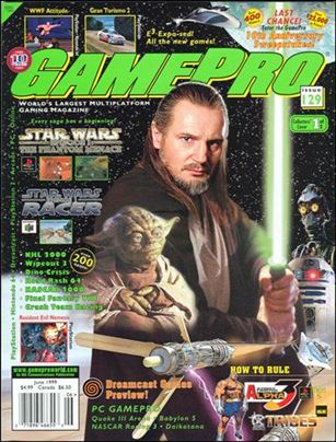 GamePro issue 129 Qui-Gon Jinn Cover