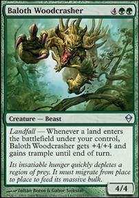Magic The Gathering: Zendikar (Base Set) card 157 Baloth Woodcrasher