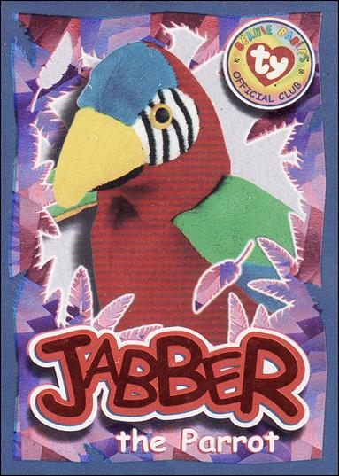 Beanie Babies Series 4 (Wild Subset) card 261 Jabber the Parot Orange Lettering