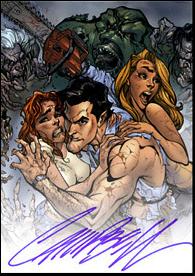 Army of Darkness (Autograph Subset) card 5 J. Scott Campbell Blue Ink 1/300