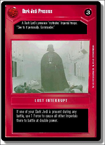 Star Wars: Premiere Limited (Base Set) card 76 Dark Jedi Presence