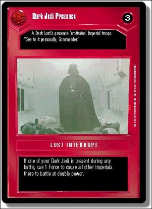 Star Wars: Premiere Limited (Base Set) card 76 Dark Jedi Presence