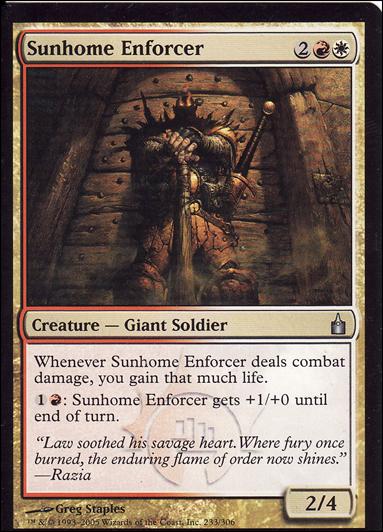 Magic the Gathering: Ravnica (Base Set)  card 233 Sunhome Enforcer