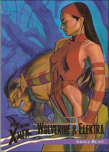 1996 Fleer Ultra X-Men: Wolverine (Base Set) card 99 Wolverine & Elektra