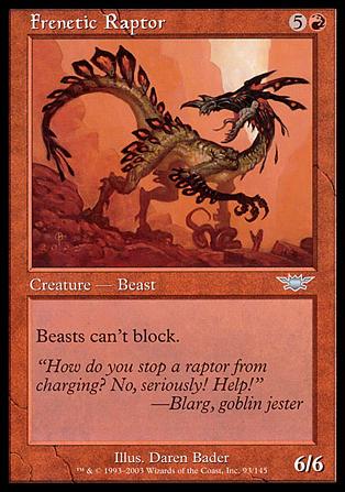 Magic the Gathering: Legions (Base Set) card 93 Frenetic Raptor