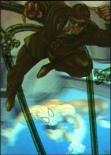 Fleer Ultra Spider-Man (Holoblasts Subset) card 2 Spider-Man vs Doctor Octopus